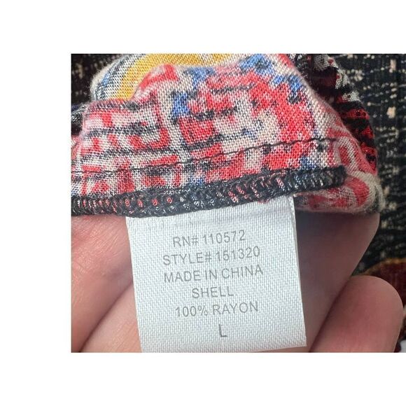 Anthropologie Twelfth Street By Cynthia Vincent Boho Top Sz. L - Picture 5 of 7